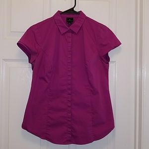Magenta Worthington Blouse Medium EUC